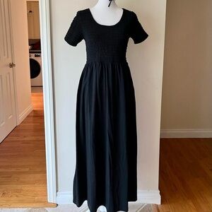 Black Smocked Dress reminds me of the Cristy Dawn scarlet dress